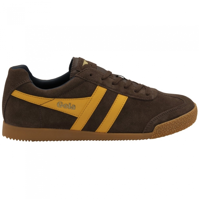 Gola Classics Men's Harrier Suede Sneakers - Coffee/Sun/Navy