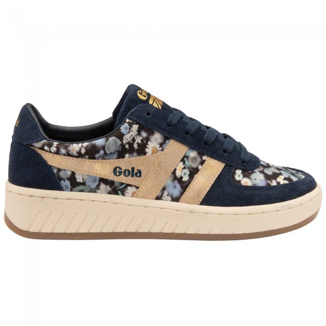 Gola Classics Women's Grandslam LBTY BR Sneakers - Navy/Gold/Multi