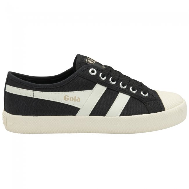 Vegan Gola Classics Women's Coaster - Black/Off White/Gold