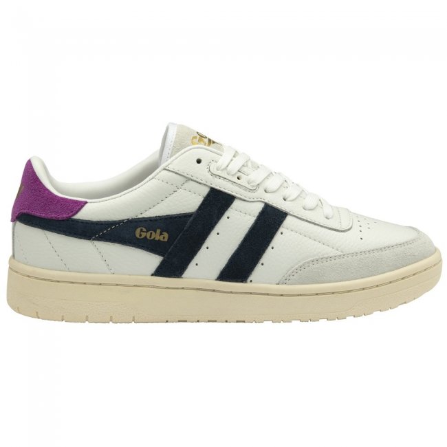 Gola Classics Women's Falcon Sneakers - White/Navy/Foxglove