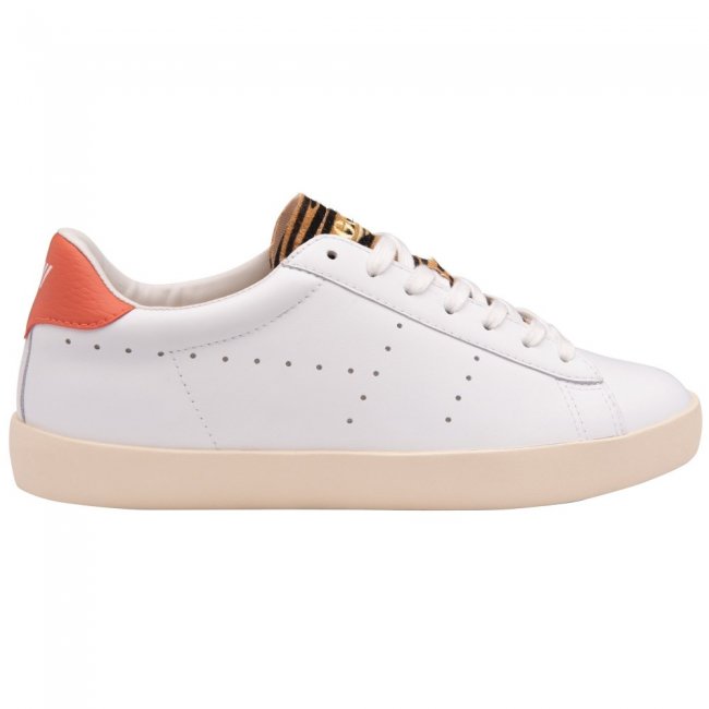 Gola Classics Women's Nova Safari Sneakers - White/Hot Coral/Tiger
