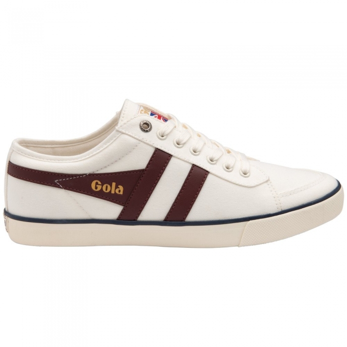 Vegan Gola Classics Men's Comet Plimsoll Sneakers - Off White/Burgundy/Navy