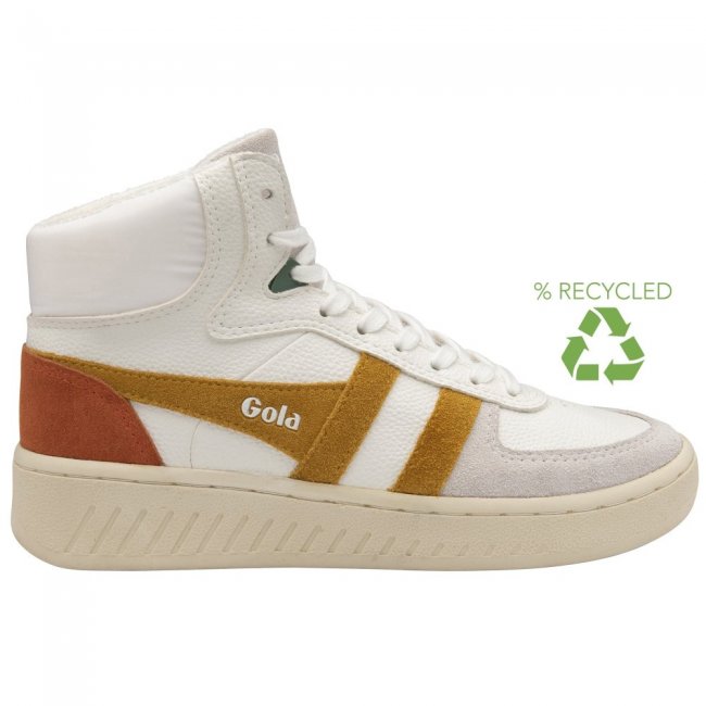 Gola Classics Women's Slam Trident Sneakers - White/Sun/Moody Orange