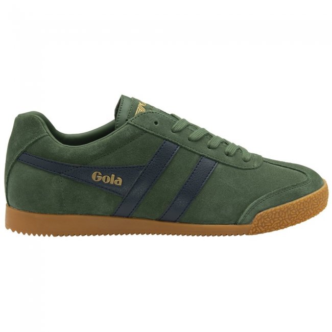 Gola Classics Men's Harrier Suede Sneakers - Evergreen/Navy