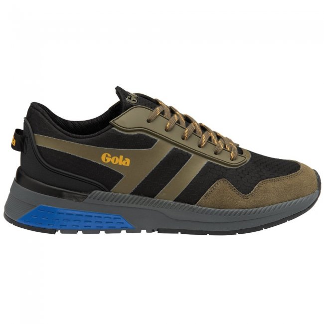 Gola Performance Men's Atomics Sneakers - Black/Khaki/Sun