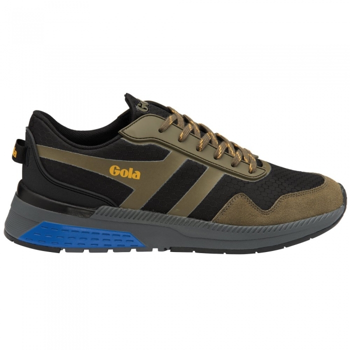 Gola Performance Men's Atomics Sneakers - Black/Khaki/Sun