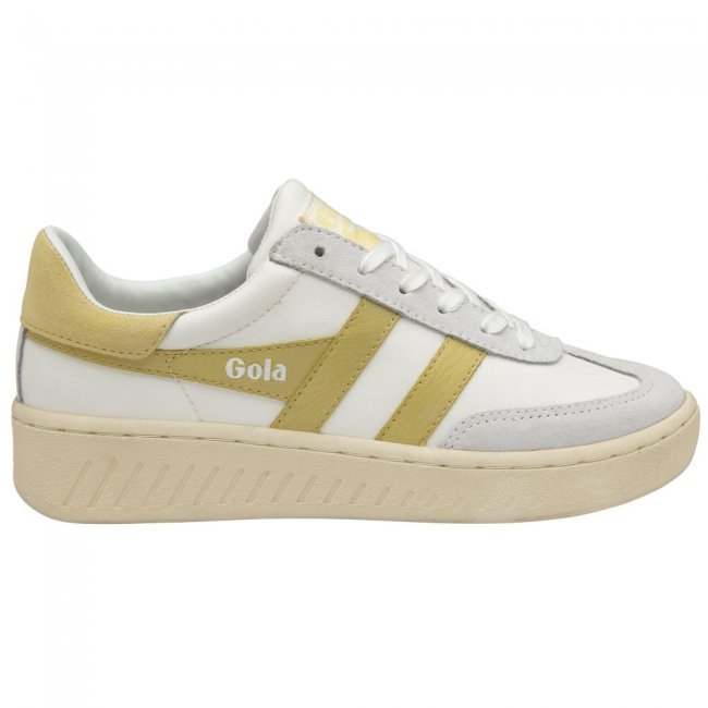 Gola Classics Women's Dropshot Sneakers - White/Lemon