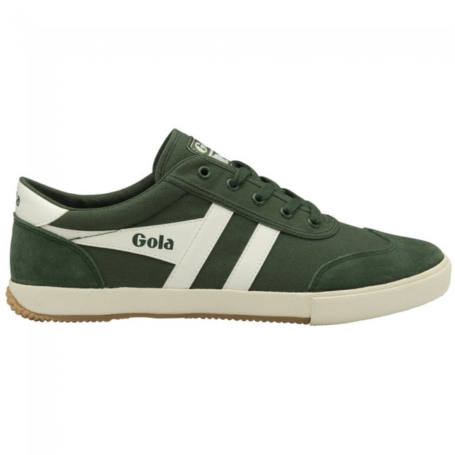 Gola Classics Men's Badminton Plimsoll Sneakers - Evergreen/Off White