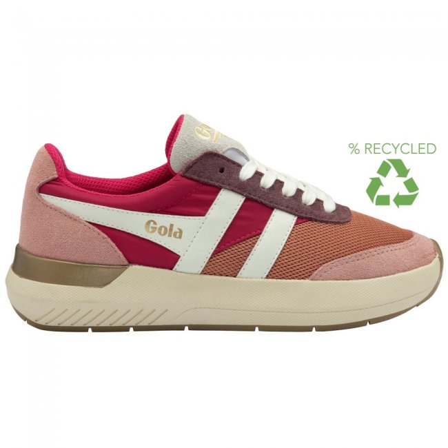 Gola Classics Women's Raven Sneakers - Orange Spice/Raspberry/Coral Pink