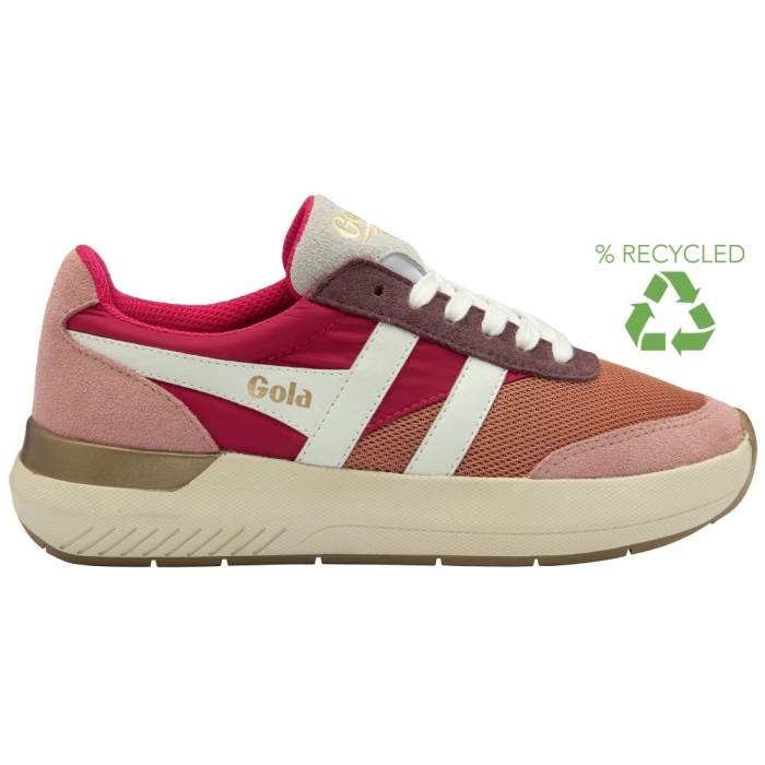 Gola Classics Women's Raven Sneakers - Orange Spice/Raspberry/Coral Pink