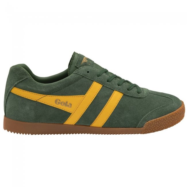Gola Classics Men's Harrier Suede Sneakers - Evergreen/Sun