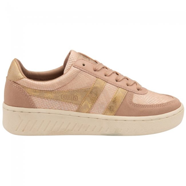 Gola Classics Women's Grandslam Lizard Sneakers - Blush Pink/Gold