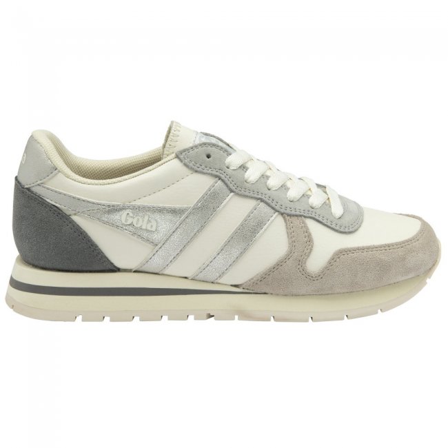 Gola Classics Women's Daytona Quadrant Sneakers - Off White/Feather Grey/Silver/Ash