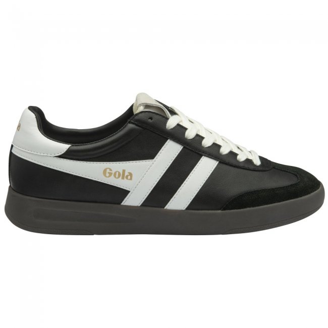 Gola Classics Men's Cyclone Leather Sneakers - Black/White/Dark Gum