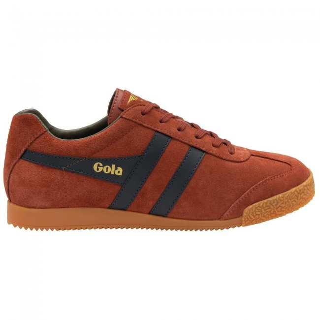 Gola Classics Men's Harrier Suede Sneakers - Rust/Navy/Khaki