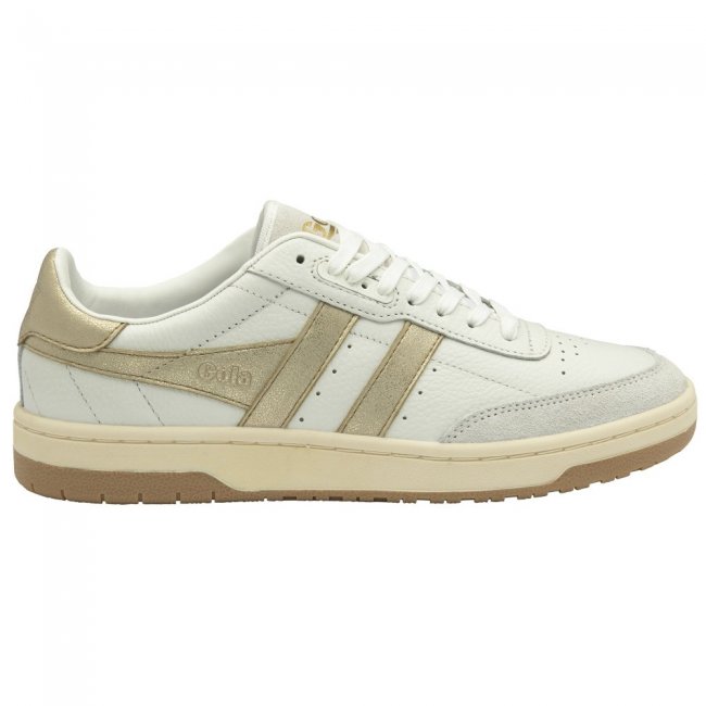 Gola Classics Women's Falcon Mirror Sneakers - White/Gold