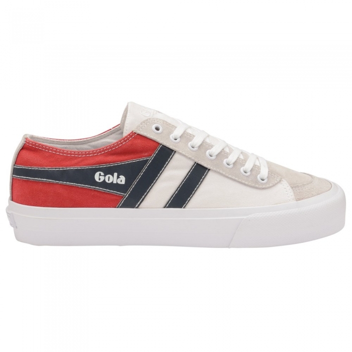 Gola Classics Men's Quota II RWB Plimsoll Sneakers - White/Red/Navy