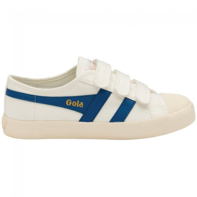 Vegan Gola Classics Women's Coaster Strap Sneakers - Off White/Vintage Blue