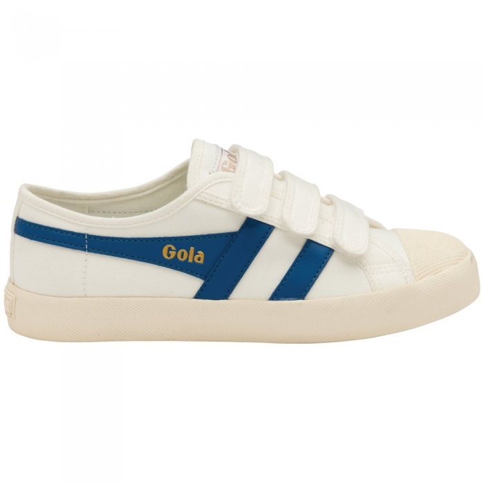 Vegan Gola Classics Women's Coaster Strap Sneakers - Off White/Vintage Blue
