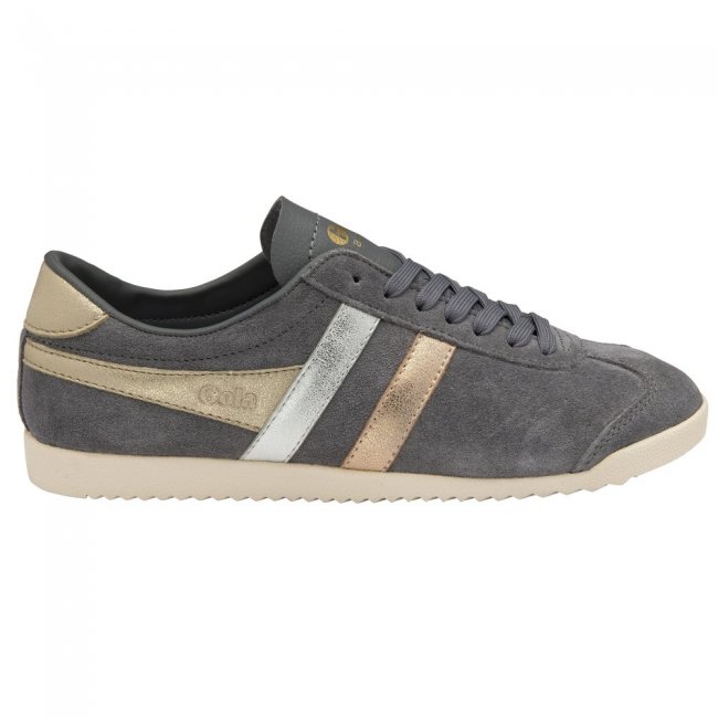 Gola Classics Women's Bullet Mirror Trident Sneakers - Ash/Silver/Gold