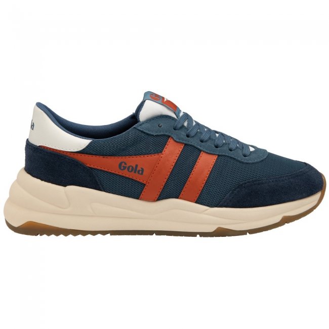 Gola Classics Men's Jupiter Sneakers - Baltic/Navy/Moody Orange