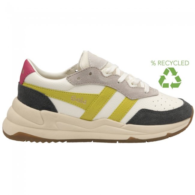 Gola Classics Women's Saturn Quadrant Sneakers - Off White/Storm/Sulphur