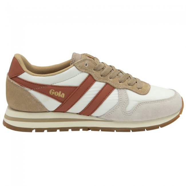 Gola Classics Women's Daytona Chute Sneakers - Off White/Oat/Orange Spice