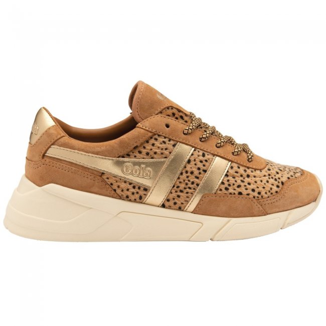 Gola Classics Women's Eclipse Savanna Sneakers - Tan/Cheetah/Gold