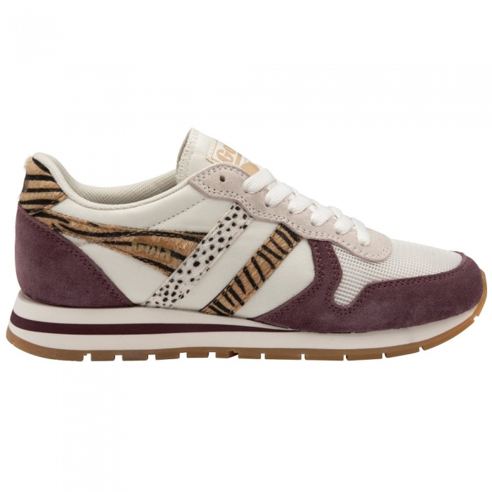 Gola Classics Women's Daytona Safari Sneakers - Off White/Windsor Wine