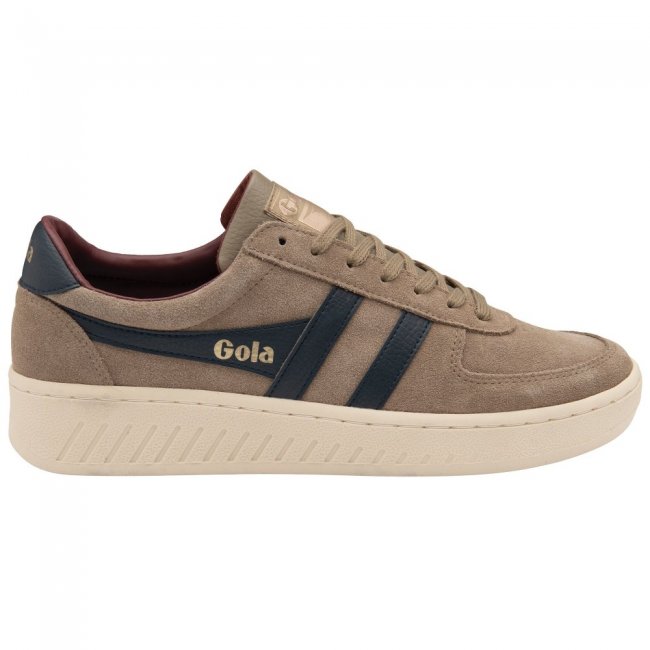 Gola Classics Men's Grandslam Suede Sneakers - Rhino/Navy/Burgundy