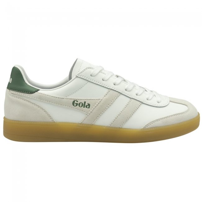 Gola Classics Men's Viper Leather Sneakers - White/White/Evergreen/Gum