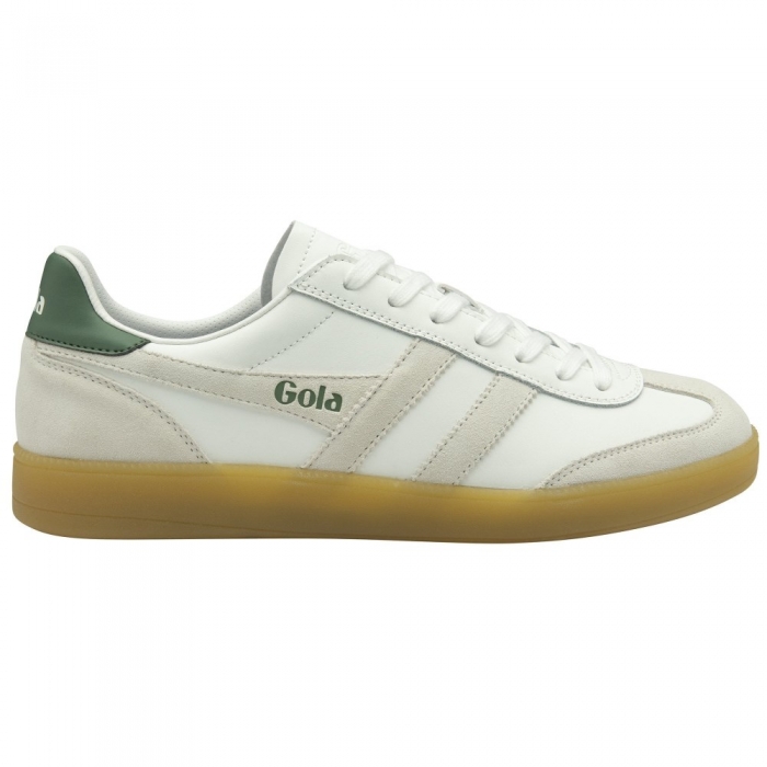 Gola Classics Men's Viper Leather Sneakers - White/White/Evergreen/Gum