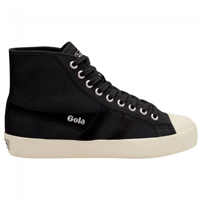 Vegan Gola Classics Women's Coaster High Sneakers - Black/Off White