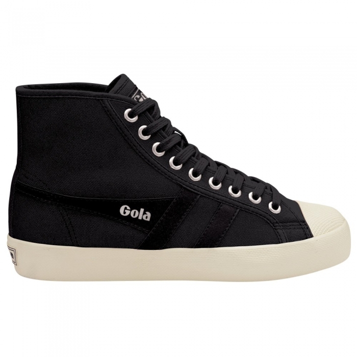 Vegan Gola Classics Women's Coaster High Sneakers - Black/Off White