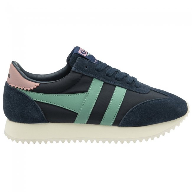 Gola Classics Women's Boston '78 Sneakers - Navy/Green Mist/Coral Pink