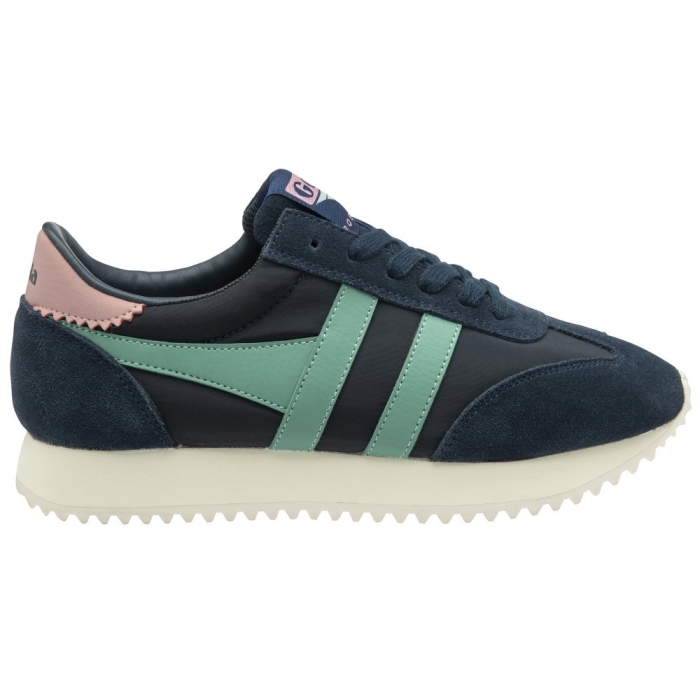 Gola Classics Women's Boston '78 Sneakers - Navy/Green Mist/Coral Pink