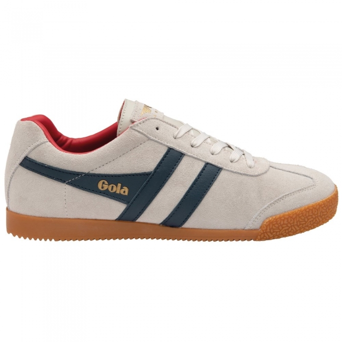 Gola Classics Men's Harrier Suede Sneakers - Off White/Vintage Blue/Deep Red