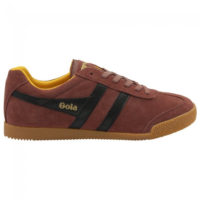 Gola Classics Men's Harrier Suede Sneakers - Red Ochre/Black/Sun