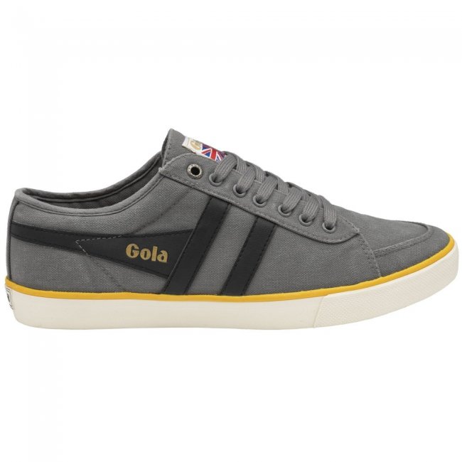 Vegan Gola Classics Men's Comet Plimsoll Sneakers - Ash/Black/Sun