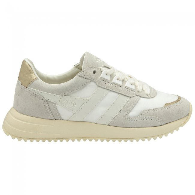 Gola Classics Women's Chicago Glimmer Sneakers - Off White/Off White/Gold