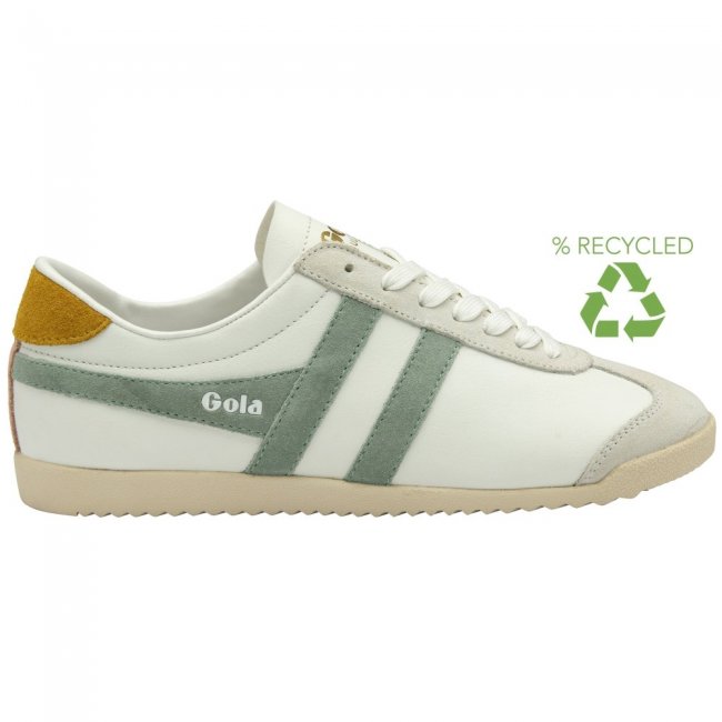 Gola Classics Women's Bullet Pure Sneakers - White/Green Mist/Sun
