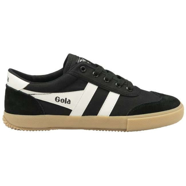 Gola Classics Women's Badminton Plimsoll Sneakers - Black/Off White/Gum