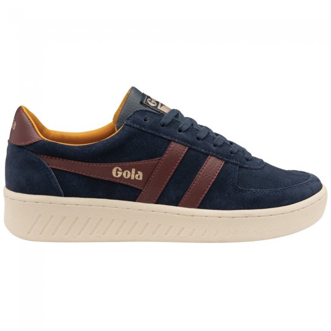 Gola Classics Men's Grandslam Suede Sneakers - Navy/Burgundy/Sun