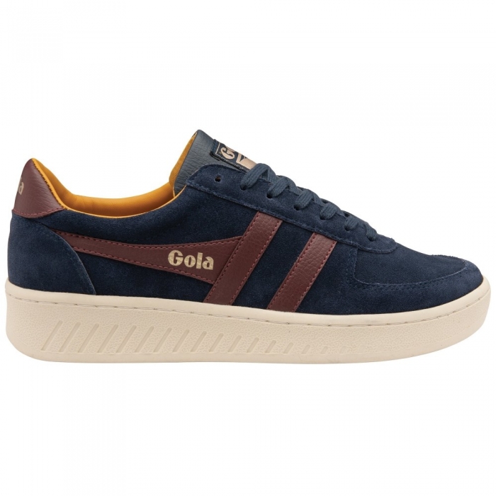 Gola Classics Men's Grandslam Suede Sneakers - Navy/Burgundy/Sun