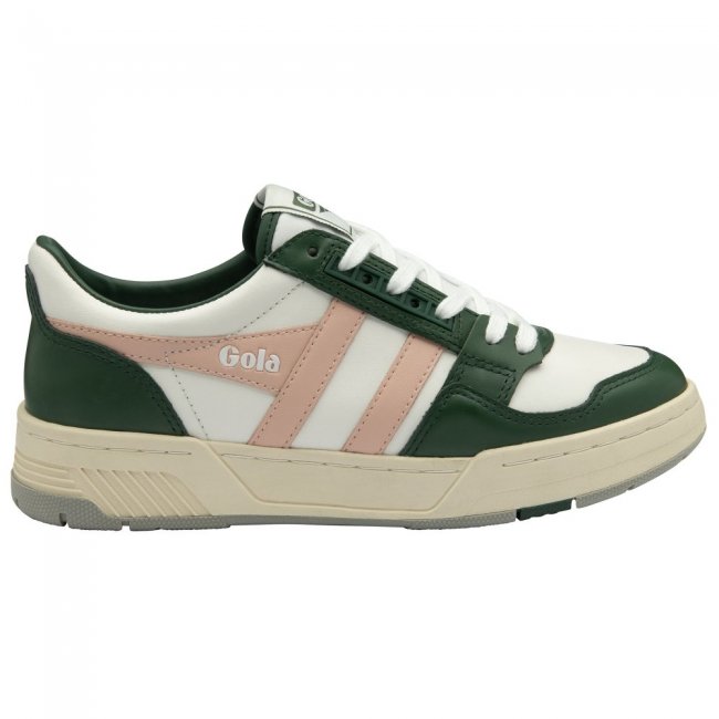 Gola Classics Women's Challenge Sneakers - White/Evergreen/Pearl Pink