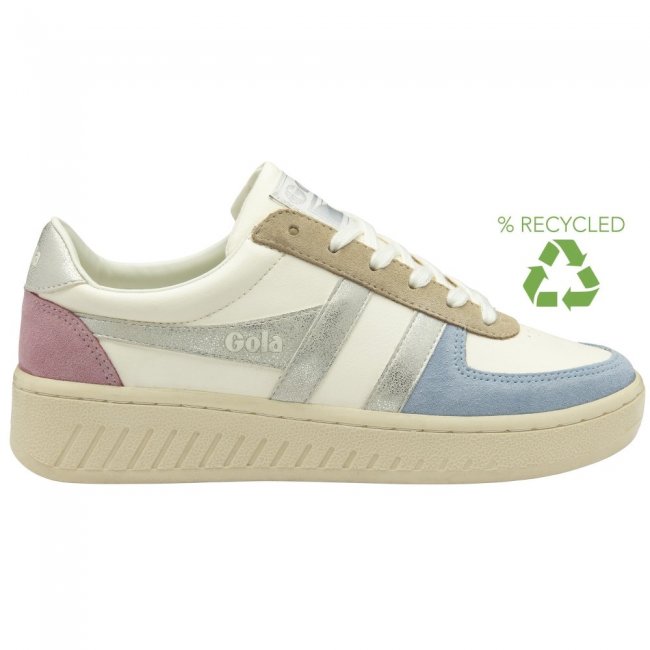 Gola Classics Women's Grandslam Quadrant Sneakers - Off White/Air/Silver/Candy