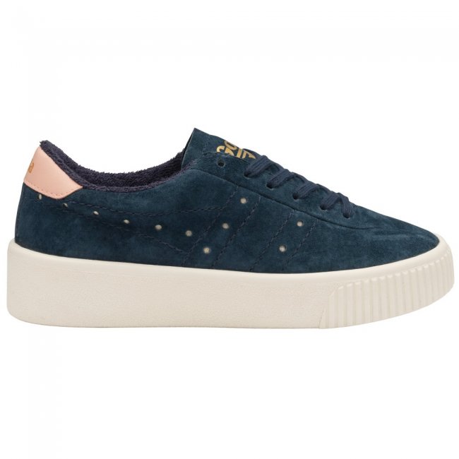Gola Classics Women's Super Court Suede Sneakers - Navy/Pearl Pink