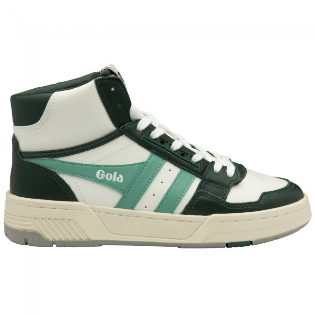 Gola Classics Women's Challenge High Sneakers - White/Green/Sea Mist