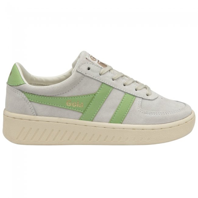 Gola Classics Women's Grandslam Suede Sneakers - Off White/Patina Green