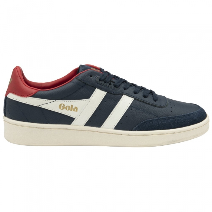 Gola Classics Men's Contact Leather Sneakers - Navy/Off White/Deep Red
